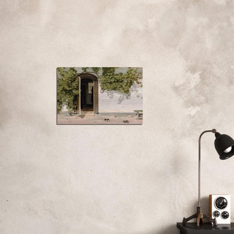 Entrance by Martinus Rorbye - Brushed Aluminum Print - 40x60 cm / 16x24″ - 