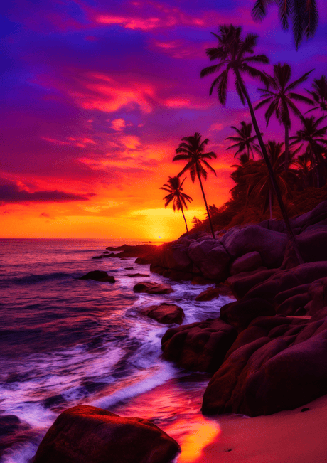 Eternal Sunset Symphony V02 | Travel Collection wall art print | Beaches and Sea - Acrylic Print - 30x45 cm / 12x18″ - 