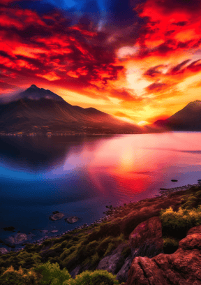 Eternal Sunset Symphony V05 | Travel Collection wall art print | Beaches and Sea - Acrylic Print - 30x45 cm / 12x18″ - 