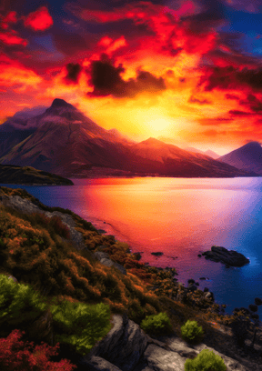 Eternal Sunset Symphony V06 | Travel Collection wall art print | Beaches and Sea - Acrylic Print - 30x45 cm / 12x18″ - 