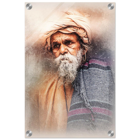 Eternal Wisdom | Contemporary Portrait Art print | Cultural Realism - Acrylic Print - 30x45 cm / 12x18″ - 