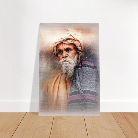 Eternal Wisdom | Contemporary Portrait Art print | Cultural Realism - Brushed Aluminum Print - 30x45 cm / 12x18″ - 