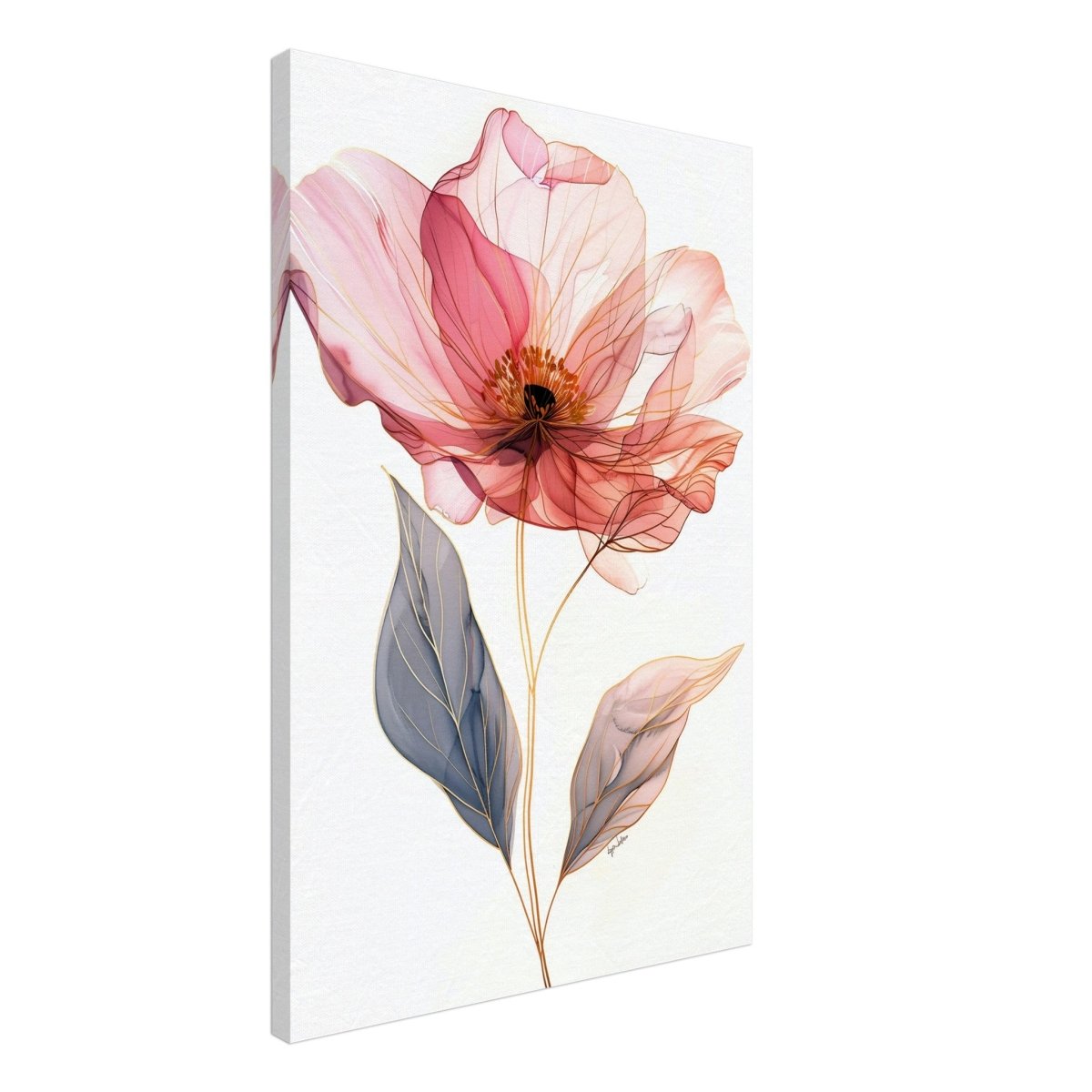 Ethereal Blossom | contemporary floral illustration - Canvas - 50x75 cm / 20x30″ - 