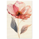 Ethereal Blossom | contemporary floral illustration - Wood Prints - 30x45 cm / 12x18″ - 