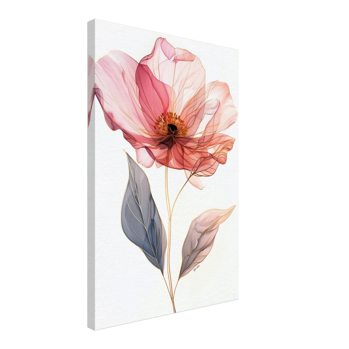 Ethereal Blossom | contemporary floral illustration - Canvas - 40x60 cm / 16x24″ - 