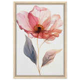 Ethereal Blossom | contemporary floral illustration - Framed Canvas - 40x60 cm / 16x24″ - Wood frame