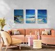 "Ethereal Coastline – Set of 3" – Abstract Seascape Serenity | wall art trio set - Canvas - 30X45 CM / 12X18″ - 