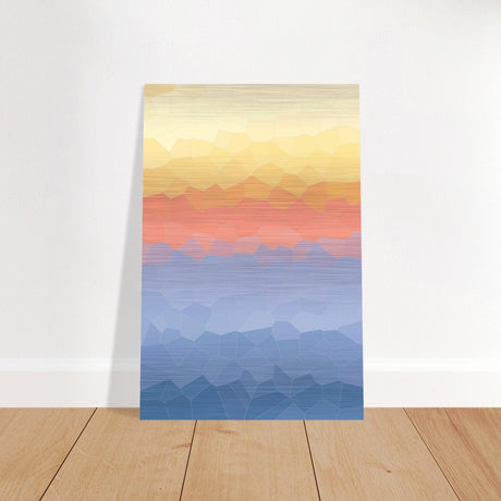Ethereal Horizon: A Symphony of Color & Light | Abstract Wall art print - 50x75 cm / 20x30″ - Brushed Aluminum Print - 