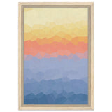 Ethereal Horizon: A Symphony of Color & Light | Abstract Wall art print - 30x45 cm / 12x18″ - Framed Canvas - Wood frame
