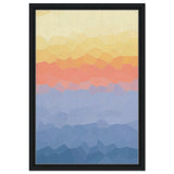 Ethereal Horizon: A Symphony of Color & Light | Abstract Wall art print - 40x60 cm / 16x24″ - Framed Canvas - Black frame