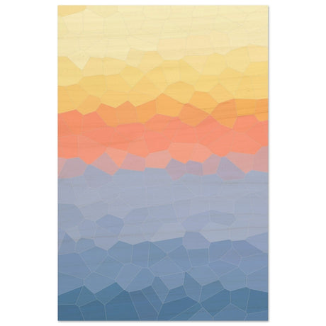 Ethereal Horizon: A Symphony of Color & Light | Abstract Wall art print - 40x60 cm / 16x24″ - Wood Prints - 