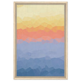 Ethereal Horizon: A Symphony of Color & Light | Abstract Wall art print - 40x60 cm / 16x24″ - Framed Canvas - Wood frame