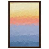 Ethereal Horizon: A Symphony of Color & Light | Abstract Wall art print - 50x75 cm / 20x30″ - Framed Canvas - Dark wood frame