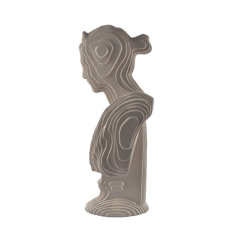European Bust Sculpture with Golden Accent | Modern Resin Art - Style 01 - 