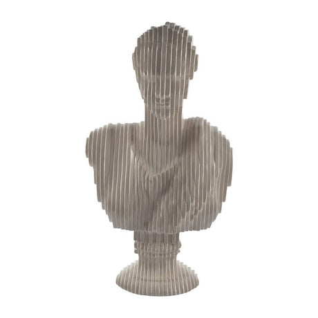 European Bust Sculpture with Golden Accent | Modern Resin Art - Style 01 - 