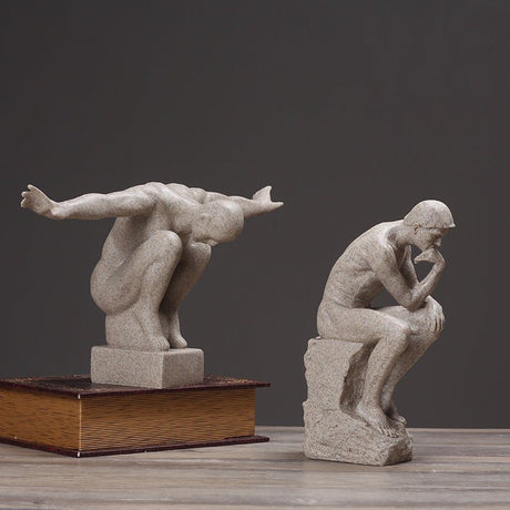 European Thinker Resin Sculpture - The Thinker - 
