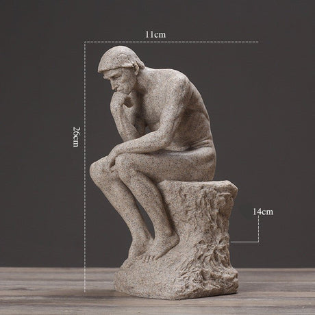 European Thinker Resin Sculpture - The Thinker - 
