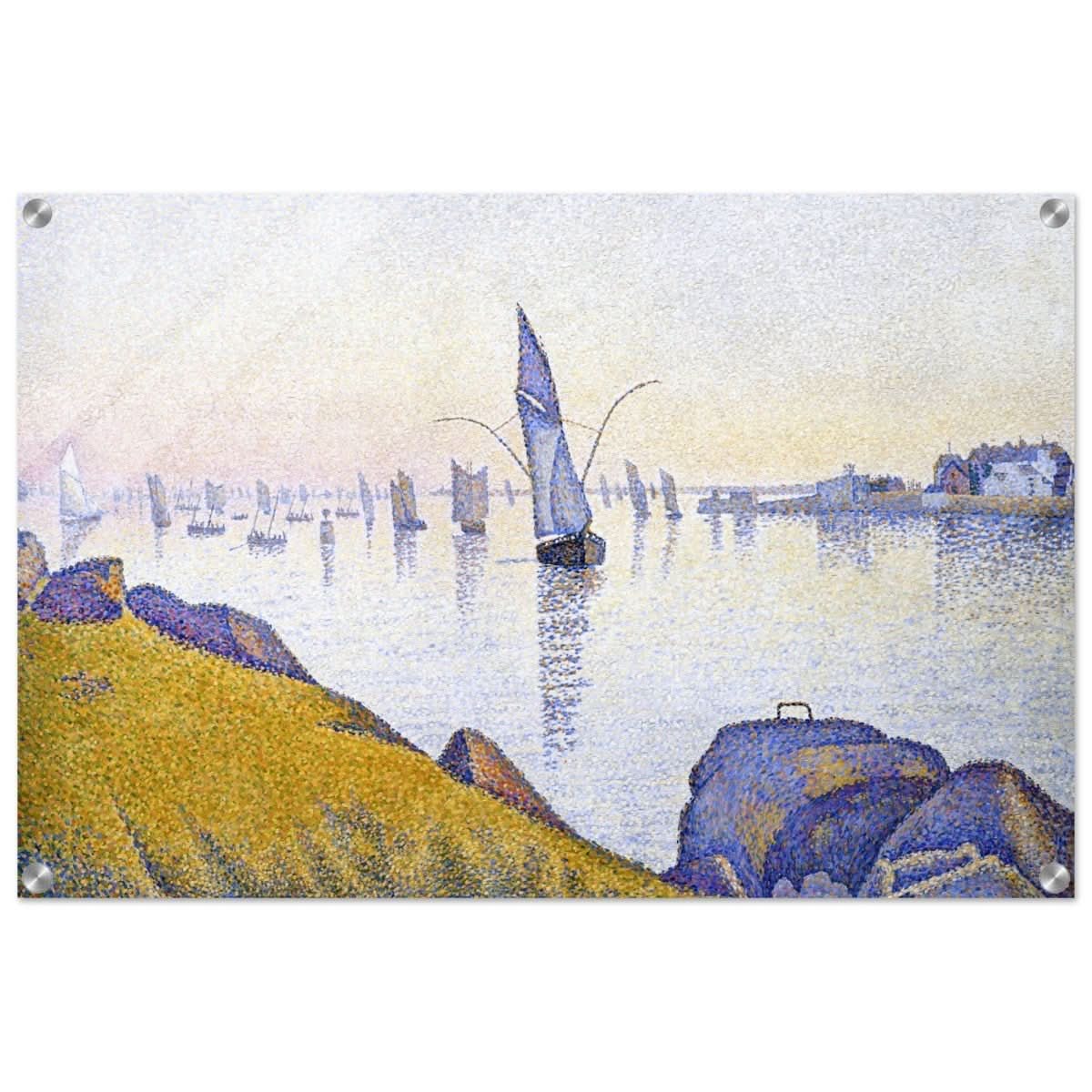 Evening Calm, Concarneau, Opus 220 (Allegro Maestoso) (1891) by Paul Signac | Vintage Wall art print - Acrylic Print - 50x75 cm / 20x30″ - 