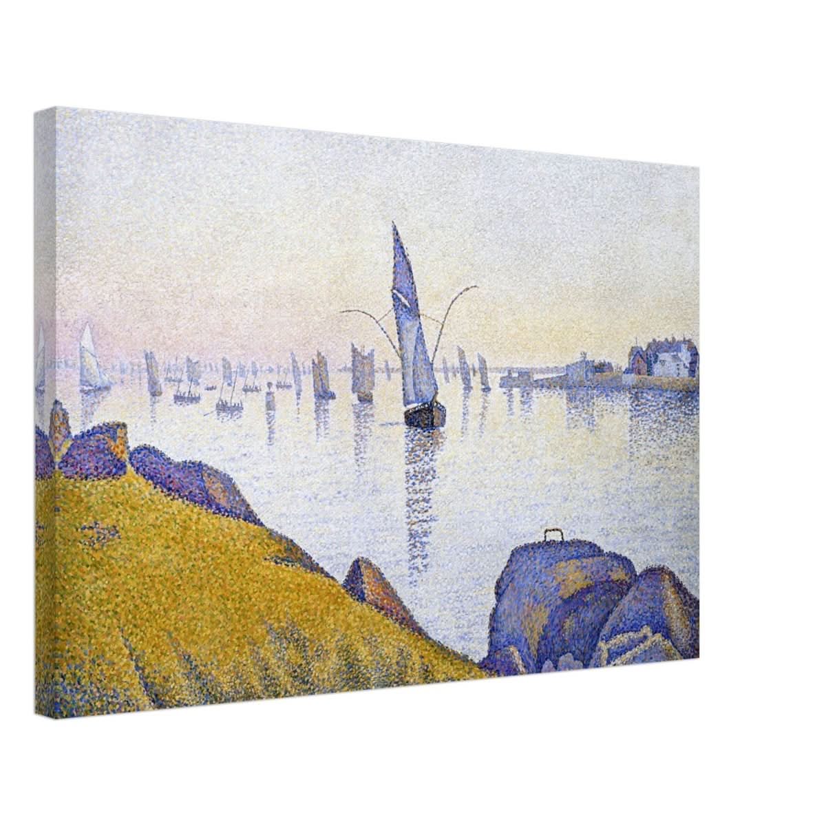 Evening Calm, Concarneau, Opus 220 (Allegro Maestoso) (1891) by Paul Signac | Vintage Wall art print - Canvas - 40x60 cm / 16x24″ - 