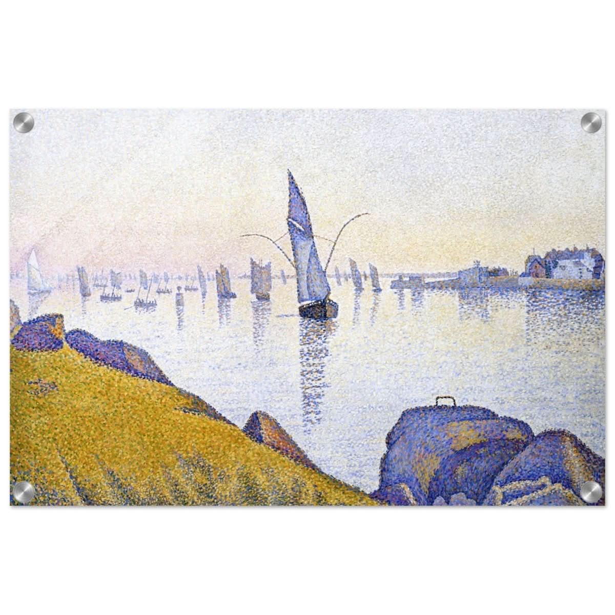 Evening Calm, Concarneau, Opus 220 (Allegro Maestoso) (1891) by Paul Signac | Vintage Wall art print - Acrylic Print - 40x60 cm / 16x24″ - 
