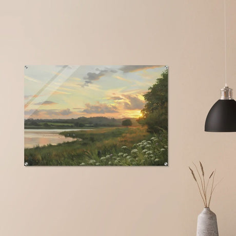 Eyebrook Sunset by Peter Barker - Acrylic Print - 70x100 cm / 28x40″ - 