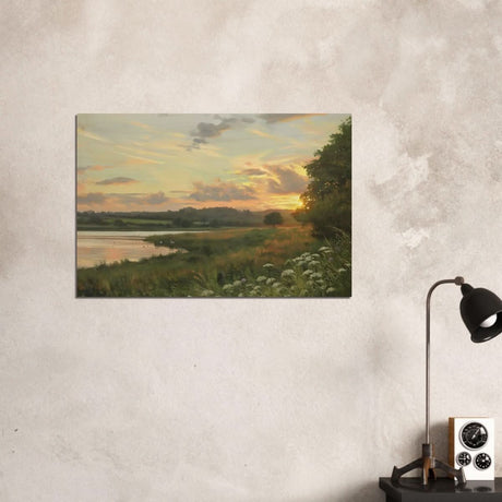 Eyebrook Sunset by Peter Barker - Wood Prints - 60x90 cm / 24x36″ - 20 mm