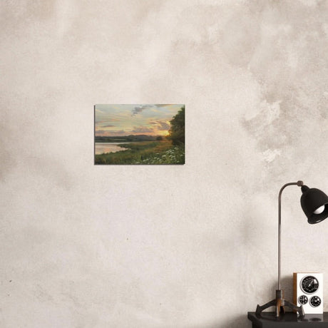 Eyebrook Sunset by Peter Barker - Brushed Aluminum Print - 30x45 cm / 12x18″ - 