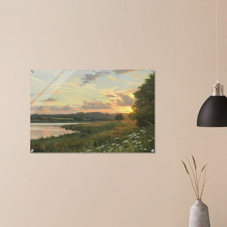 Eyebrook Sunset by Peter Barker - Acrylic Print - 60x90 cm / 24x36″ - 