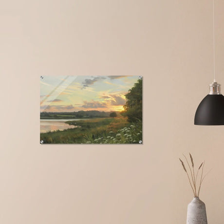 Eyebrook Sunset by Peter Barker - Acrylic Print - 50x75 cm / 20x30″ - 