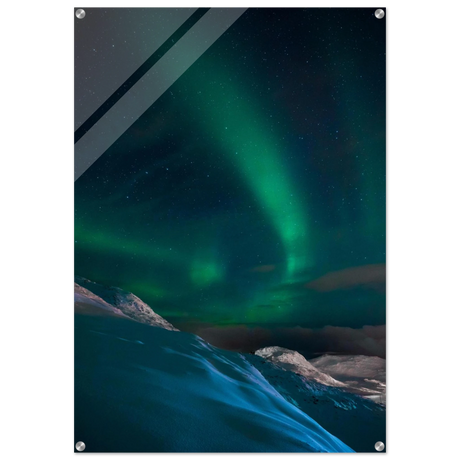 celestial veil dancing lights over arctic silence fine art photography northern lights wall art print40x60 cm / 16x24″Fine Art Poster