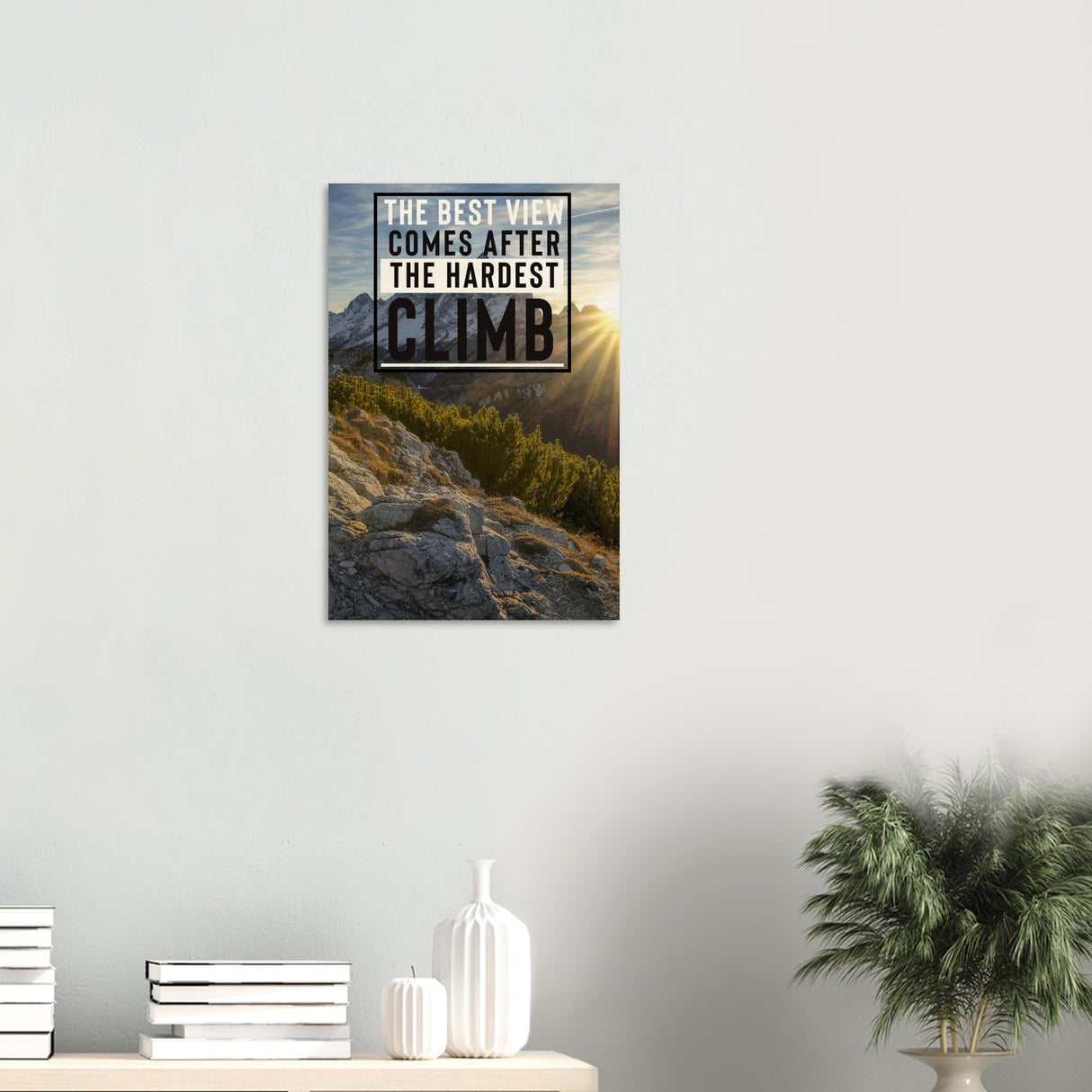 da vinci motivational wall art climb