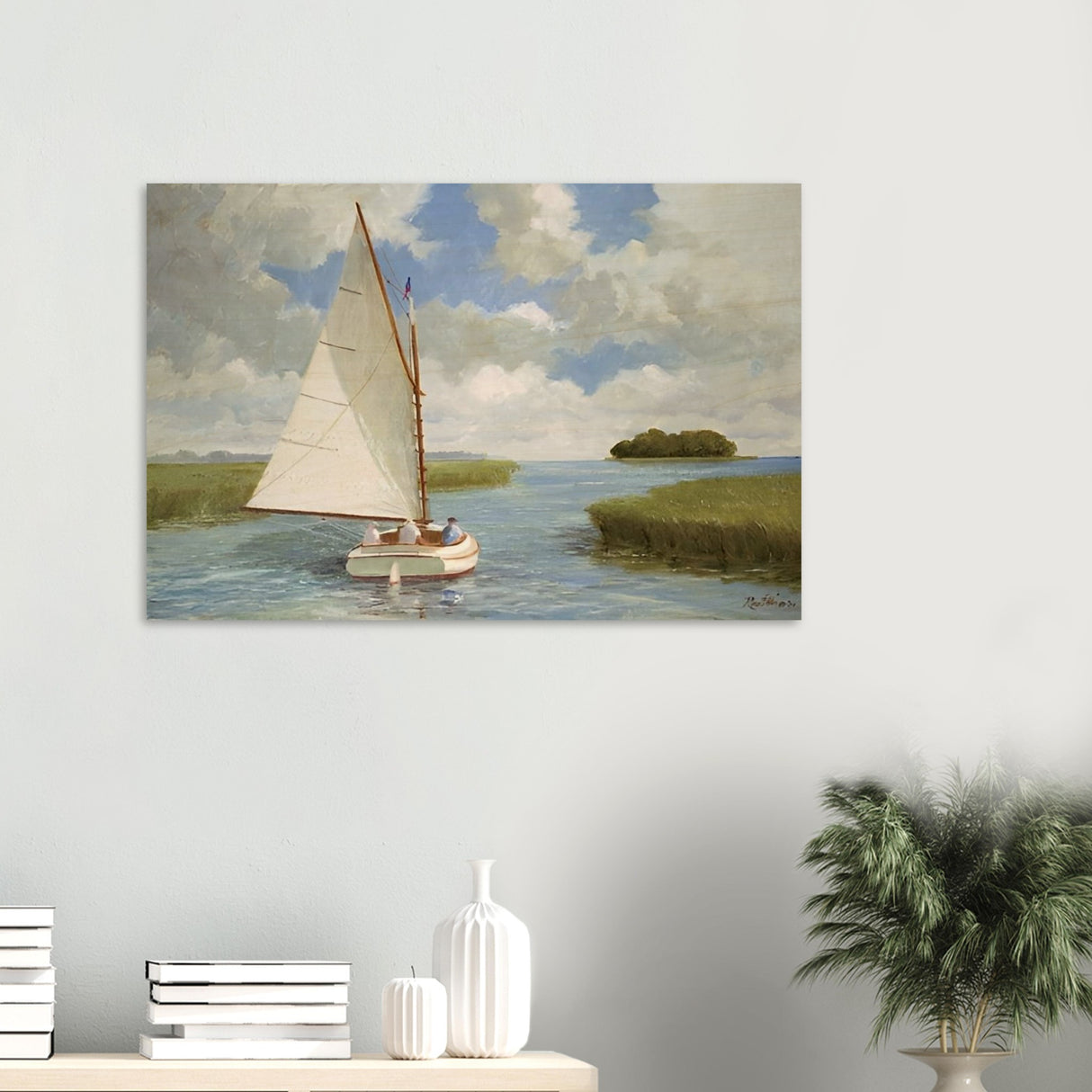 da vinci nature wall art boat