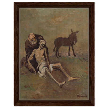The Good Samaritan by CypriÃ¡n MajernÃ­k â€“ Expressionist Biblical Wall Art PrintAcrylic Print30x40 cm / 12x16â€³