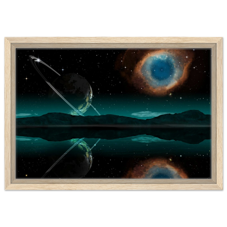 celestial reflections a portal beyond the stars wall art print60x90 cm / 24x36″Framed Canvas