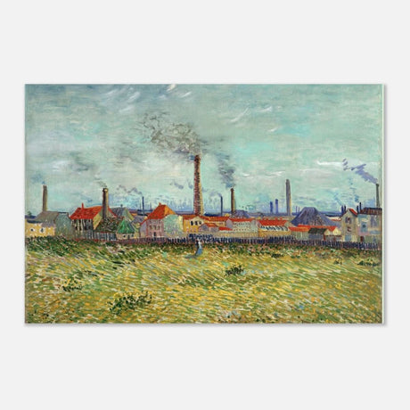 Factories at Asnières by Vincent van Gogh - Aluminum Print - 30x45 cm / 12x18″ - 