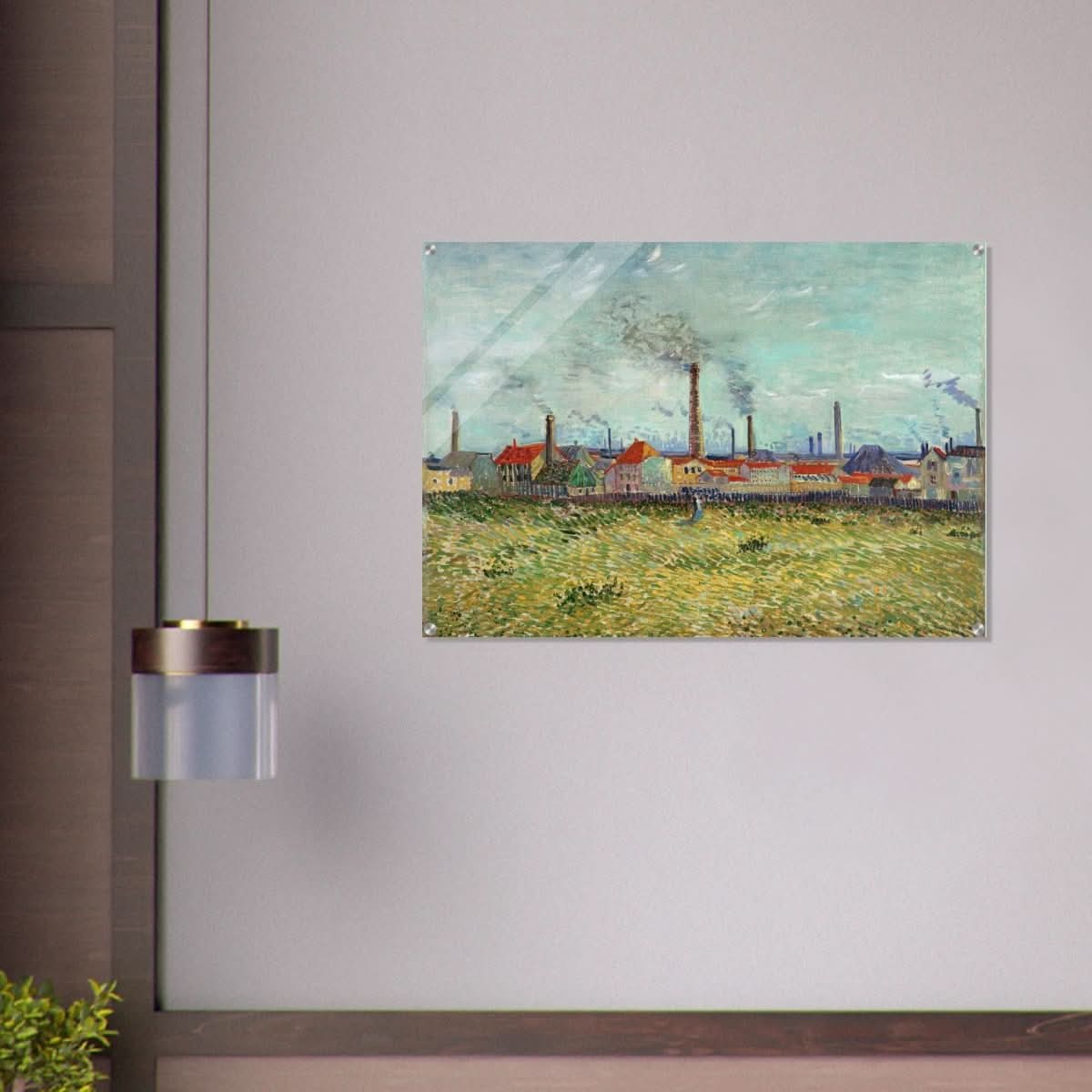 Factories at Asnières by Vincent van Gogh - Acrylic Print - 70x100 cm / 28x40″ - 