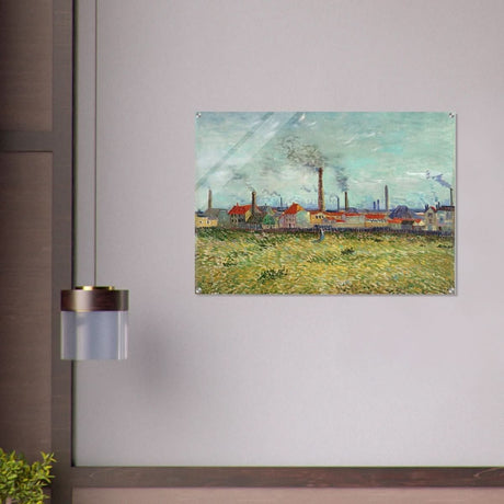 Factories at Asnières by Vincent van Gogh - Acrylic Print - 70x100 cm / 28x40″ - 