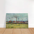 Factories at Asnières by Vincent van Gogh - Brushed Aluminum Print - 30x45 cm / 12x18″ - 