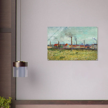 Factories at Asnières by Vincent van Gogh - Acrylic Print - 60x90 cm / 24x36″ - 