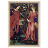 Fair Rosamund and Queen Eleanor (1861) by Sir Edward Burne–Jones | Vintage wall art print - Framed Canvas - 30x45 cm / 12x18″ - Wood frame