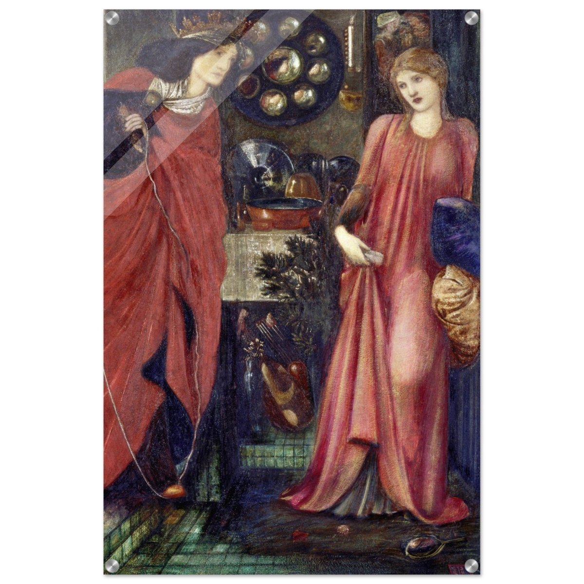 Fair Rosamund and Queen Eleanor (1861) by Sir Edward Burne–Jones | Vintage wall art print - Acrylic Print - 60x90 cm / 24x36″ - 