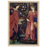 Fair Rosamund and Queen Eleanor (1861) by Sir Edward Burne–Jones | Vintage wall art print - Framed Canvas - 40x60 cm / 16x24″ - Wood frame