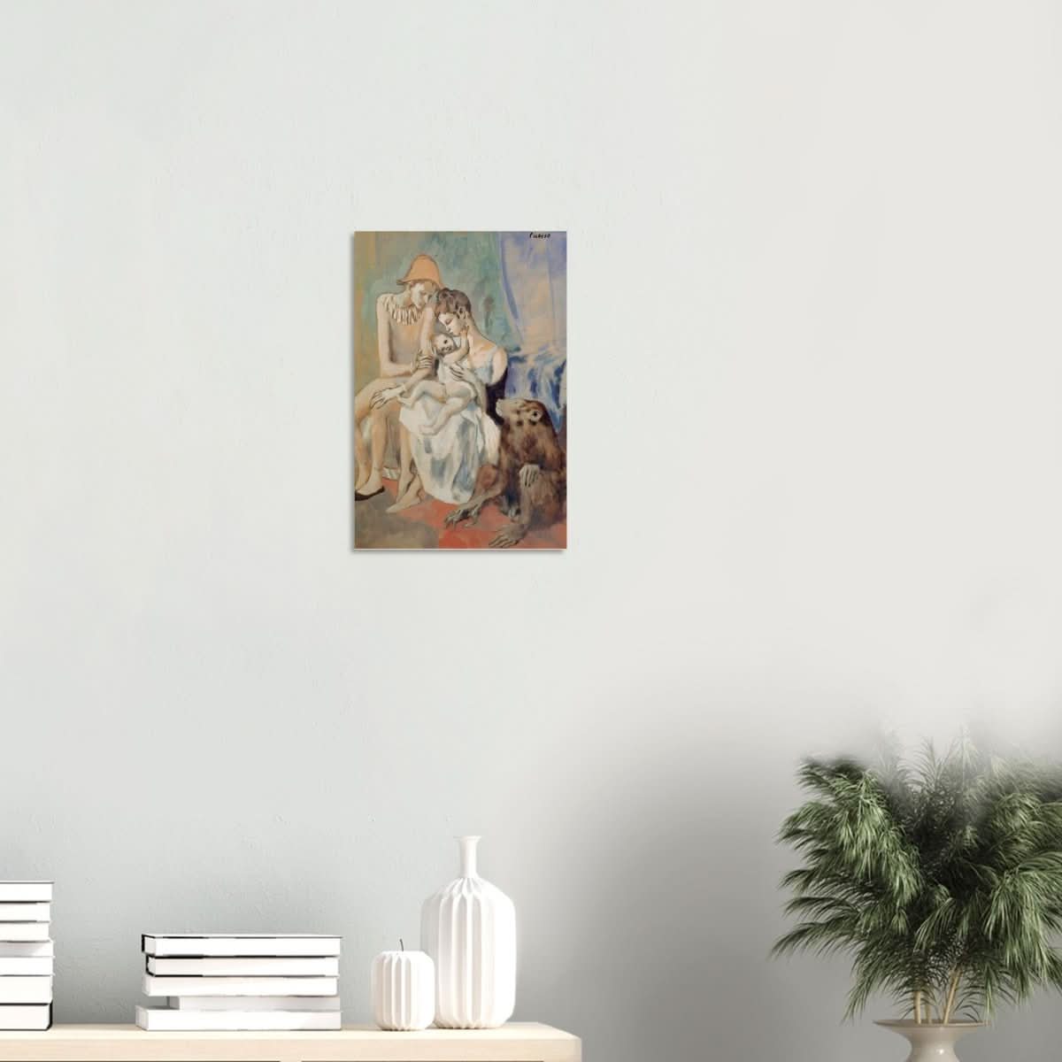 Family of Acrobats with Monkey by Pablo Picasso - Wood Prints - 30x45 cm / 12x18″ - 20 mm