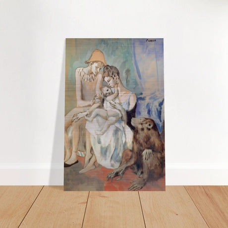 Family of Acrobats with Monkey by Pablo Picasso - Brushed Aluminum Print - 50x75 cm / 20x30″ - 