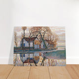 Farm near Duivendrecht by Piet Mondrian | Vintage wall art print - Brushed Aluminum Print - 30x40 cm / 12x16″ - 