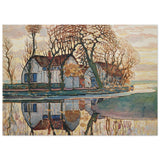Farm near Duivendrecht by Piet Mondrian | Vintage wall art print - Wood Prints - 50x70 cm / 20x28″ - 