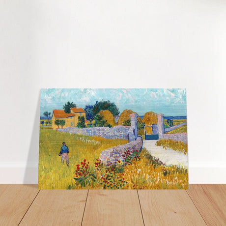 Farmhouse in Provence by Vincent van Gogh 1888 | Vintage wall art print - Brushed Aluminum Print - 30x45 cm / 12x18″ - 