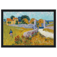Farmhouse in Provence by Vincent van Gogh 1888 | Vintage wall art print - Framed Canvas - 40x60 cm / 16x24″ - Black frame