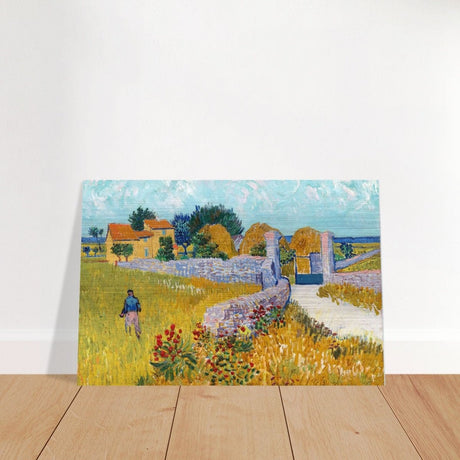 Farmhouse in Provence by Vincent van Gogh 1888 | Vintage wall art print - Brushed Aluminum Print - 40x60 cm / 16x24″ - 