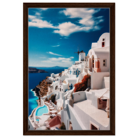 santorini serenity dreamy greek island wall art print30x45 cm / 12x18″Canvas